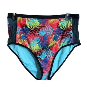 Rue 21 Mesh Panel High Rise Swim Bottoms Sz 2X NWT